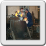 Melting furnace for bronze and alluminium